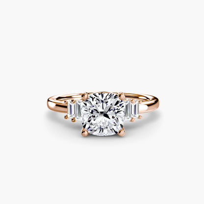 Baguette Accent Solitaire Engagement