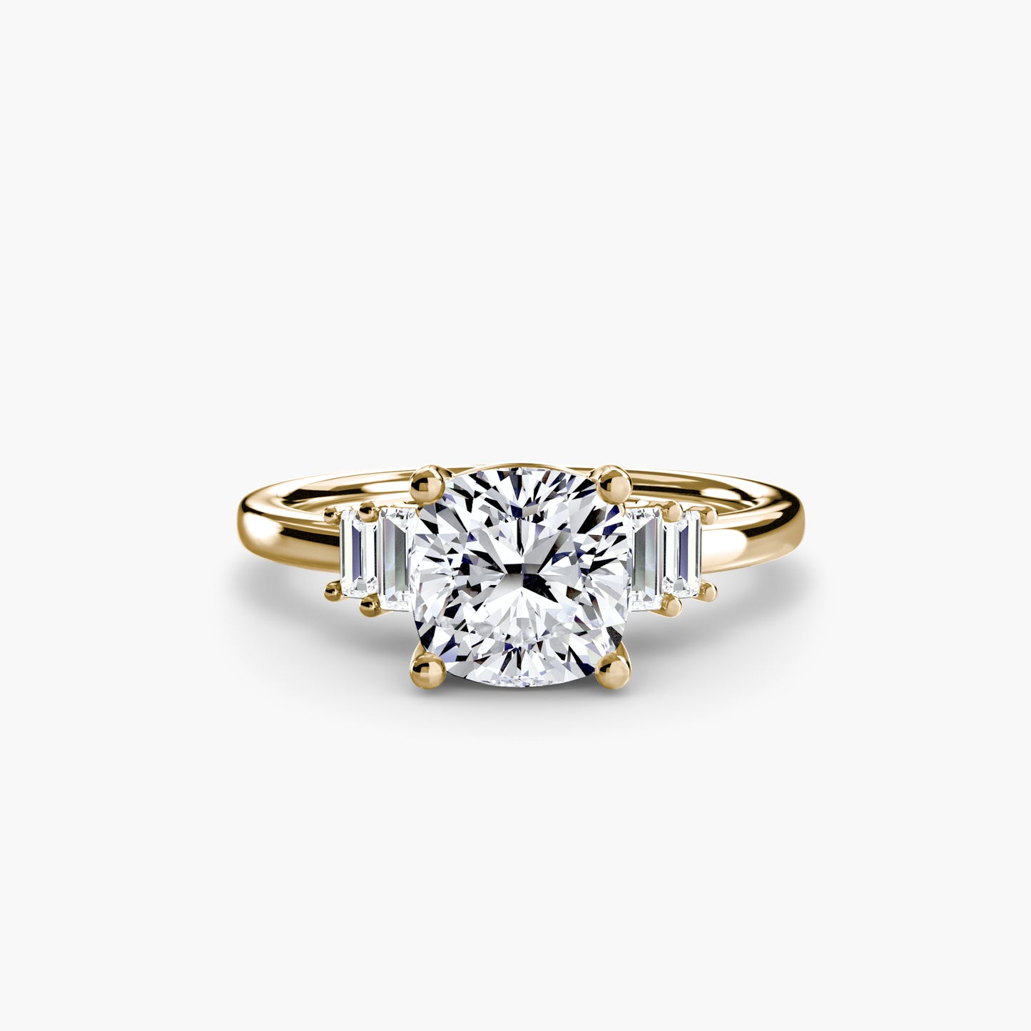 Baguette Accent Solitaire Engagement