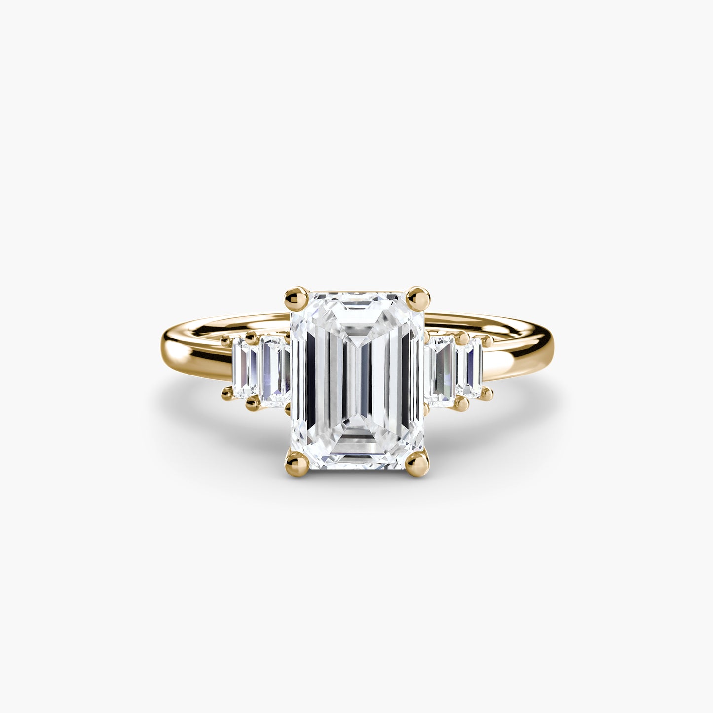 Baguette Accent Solitaire Engagement