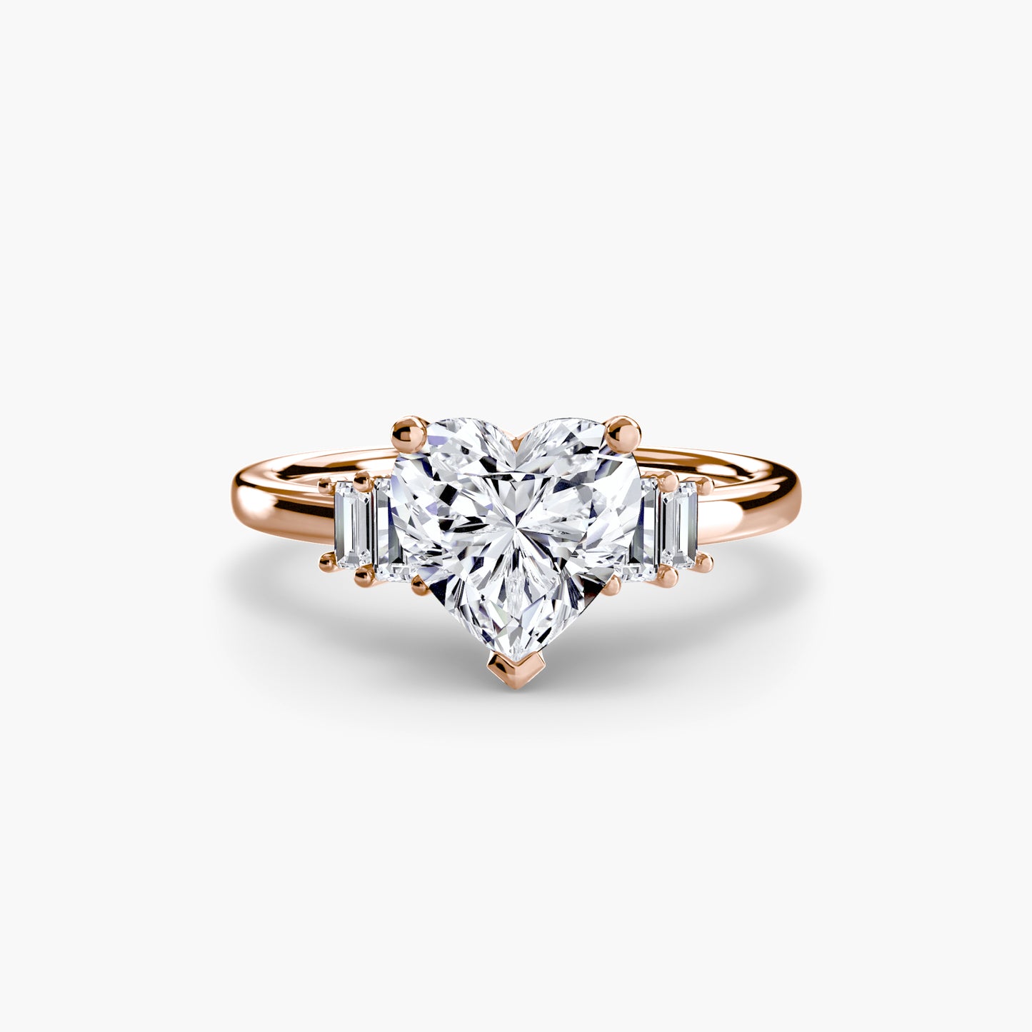 Baguette Accent Solitaire Engagement