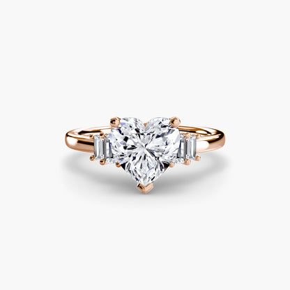 Baguette Accent Solitaire Engagement