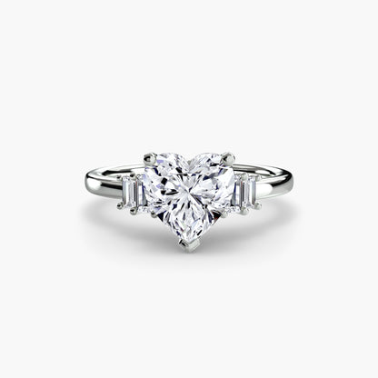 Baguette Accent Solitaire Engagement