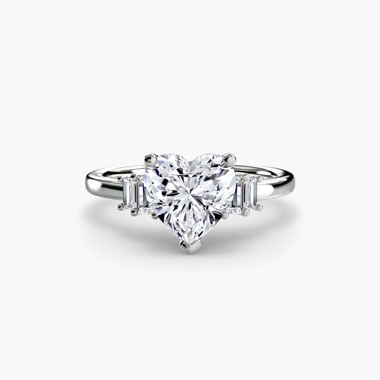 Baguette Accent Solitaire Engagement