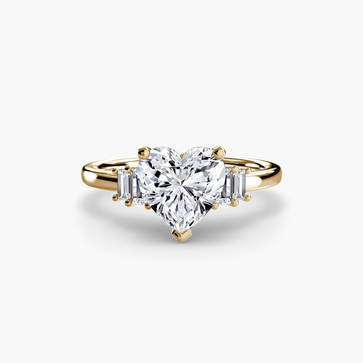 Baguette Accent Solitaire Engagement