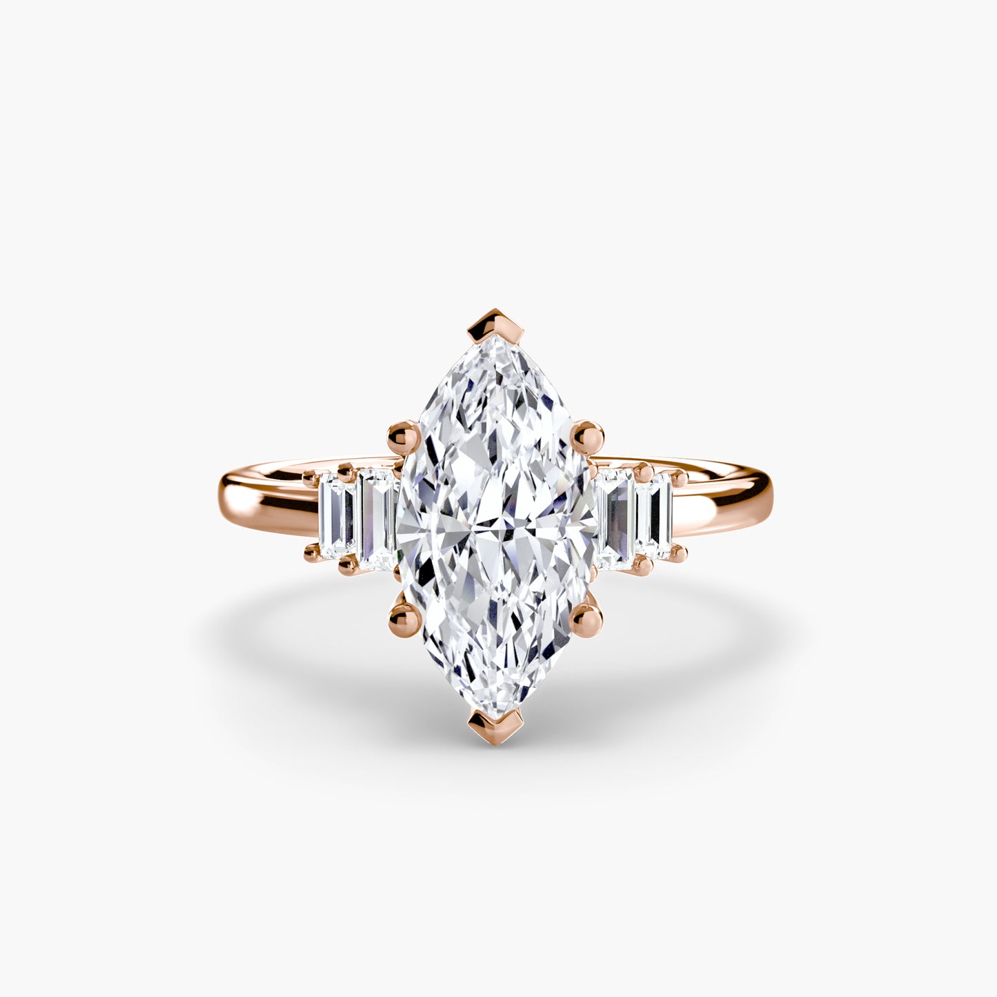 Baguette Accent Solitaire Engagement
