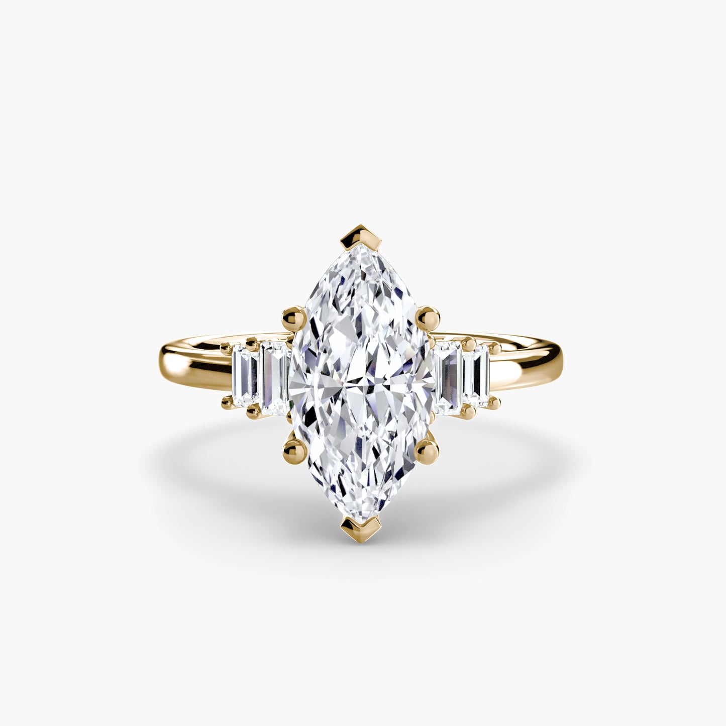 Baguette Accent Solitaire Engagement