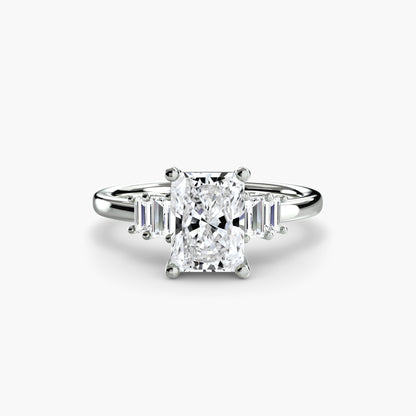 Baguette Accent Solitaire Engagement