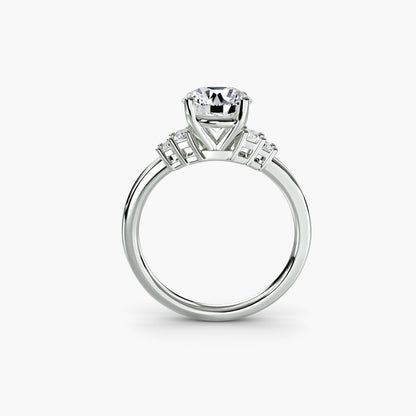 Baguette Accent Solitaire Engagement