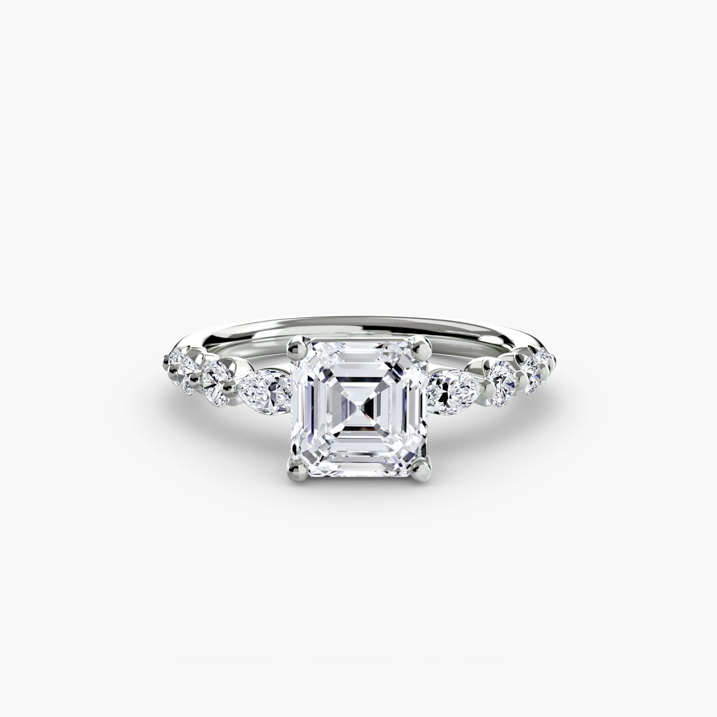 Tiered Accent Engagement Ring