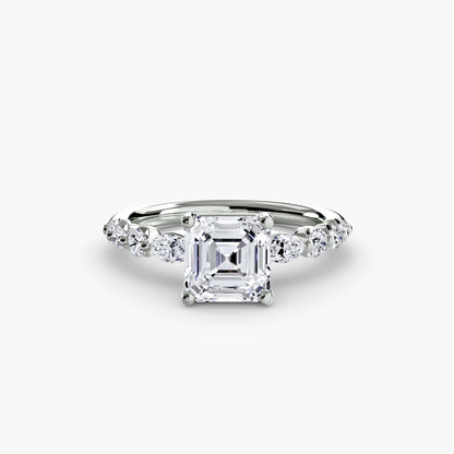 Tiered Accent Engagement Ring
