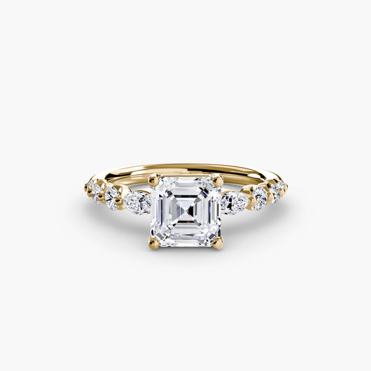 Tiered Accent Engagement Ring