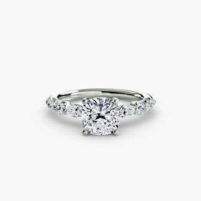 Tiered Accent Engagement Ring