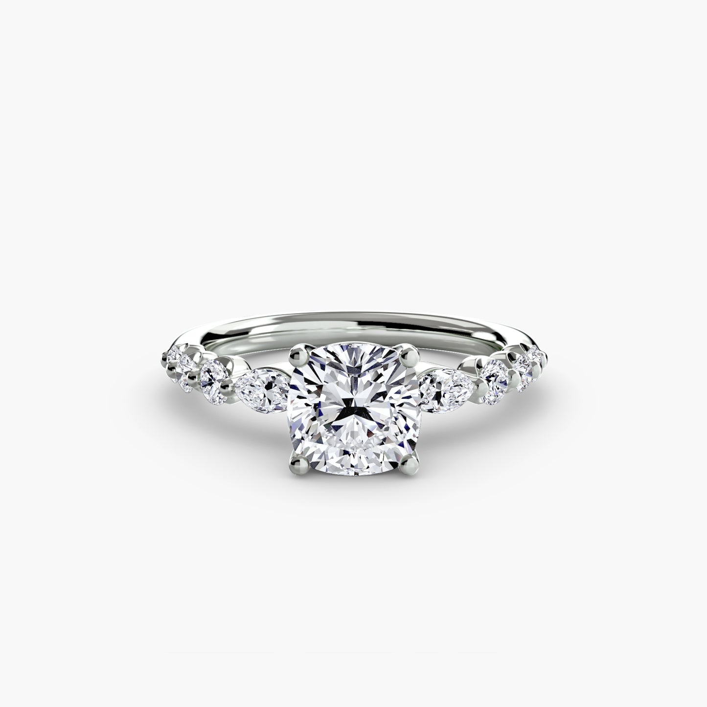 Tiered Accent Engagement Ring