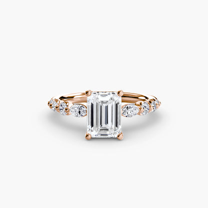 Tiered Accent Engagement Ring
