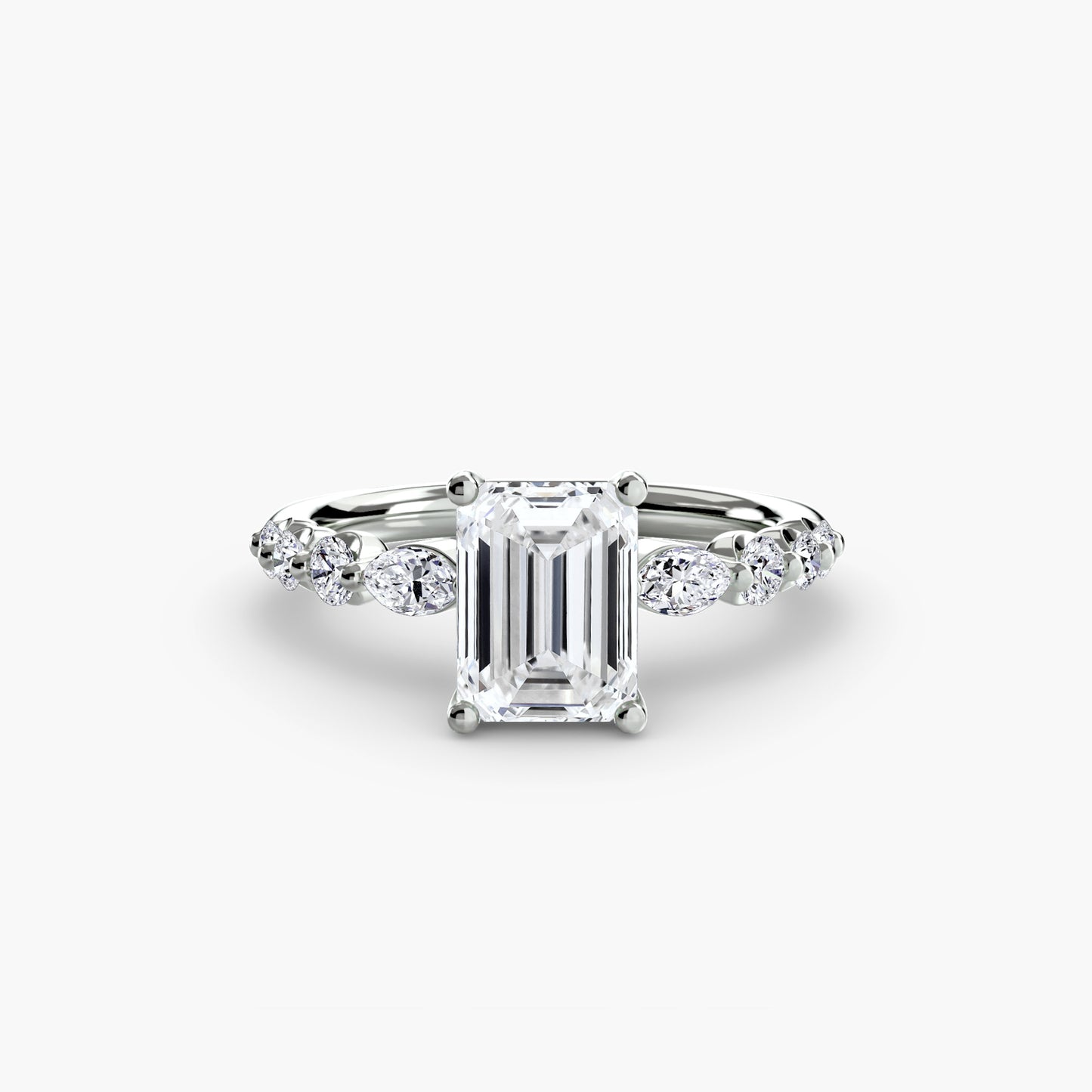 Tiered Accent Engagement Ring