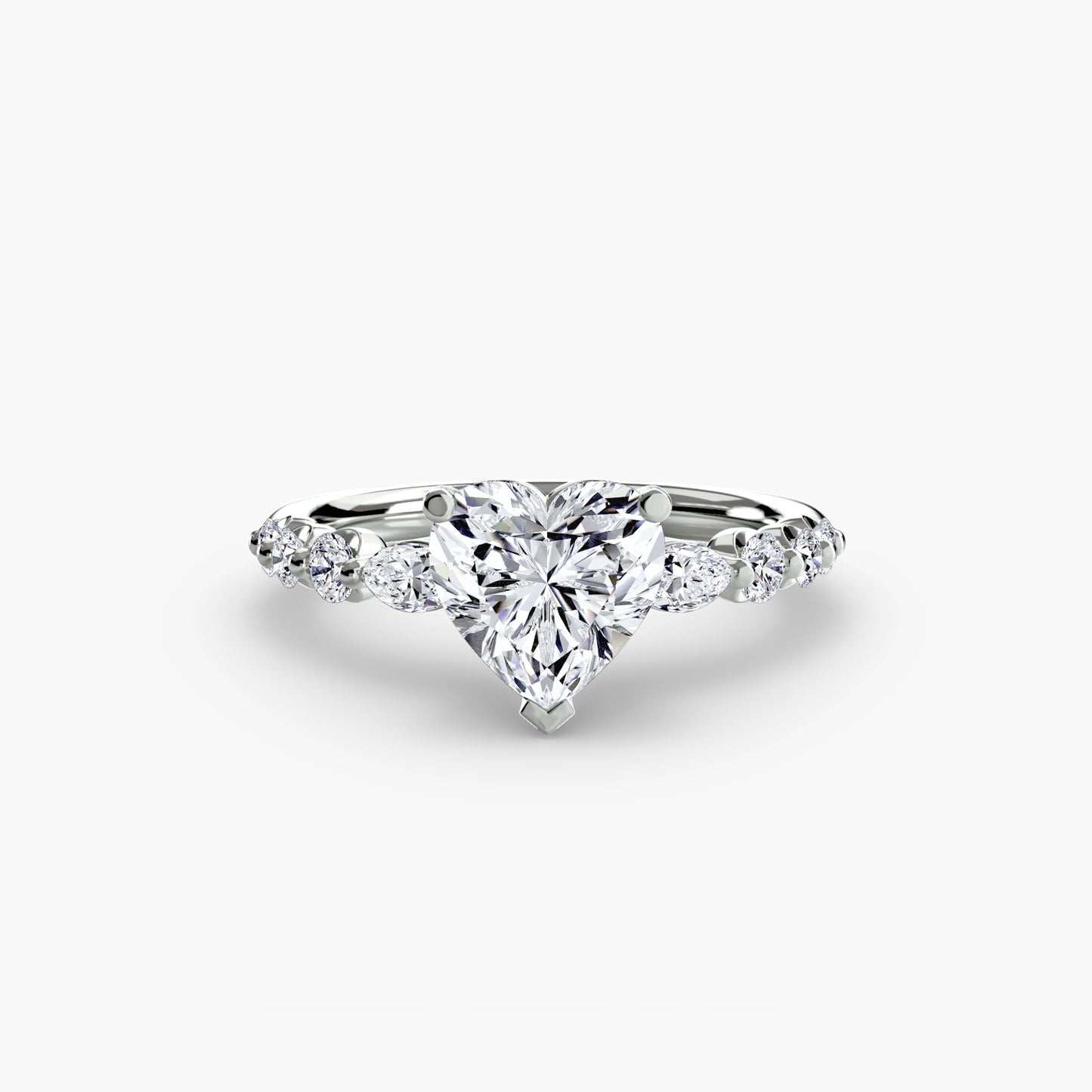 Tiered Accent Engagement Ring