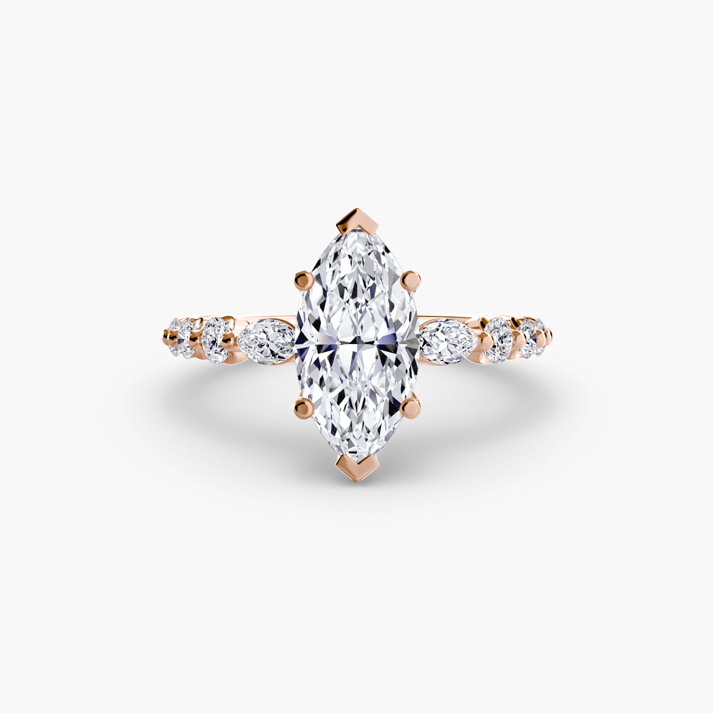 Tiered Accent Engagement Ring