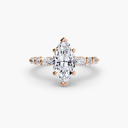 Tiered Accent Engagement Ring