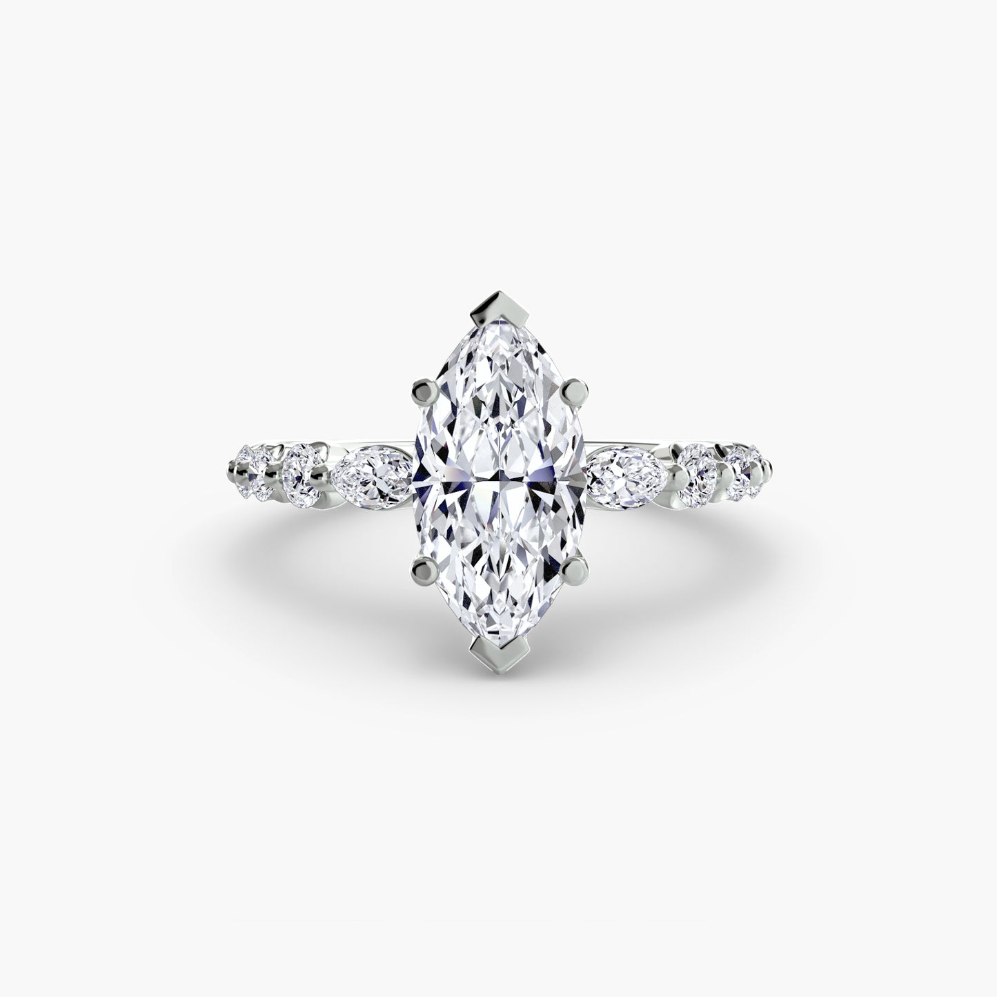 Tiered Accent Engagement Ring