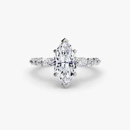 Tiered Accent Engagement Ring