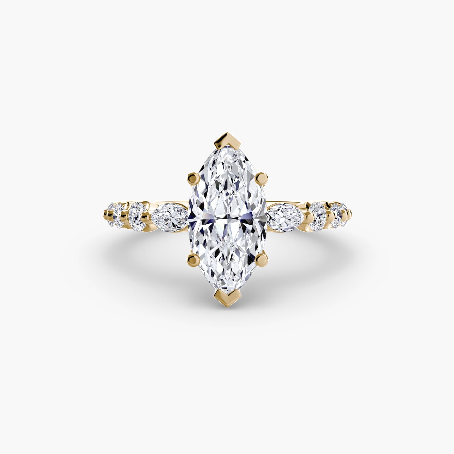 Tiered Accent Engagement Ring