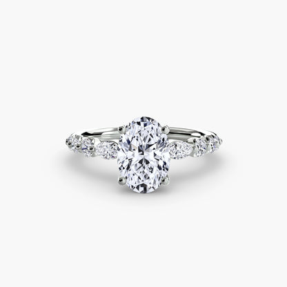 Tiered Accent Engagement Ring