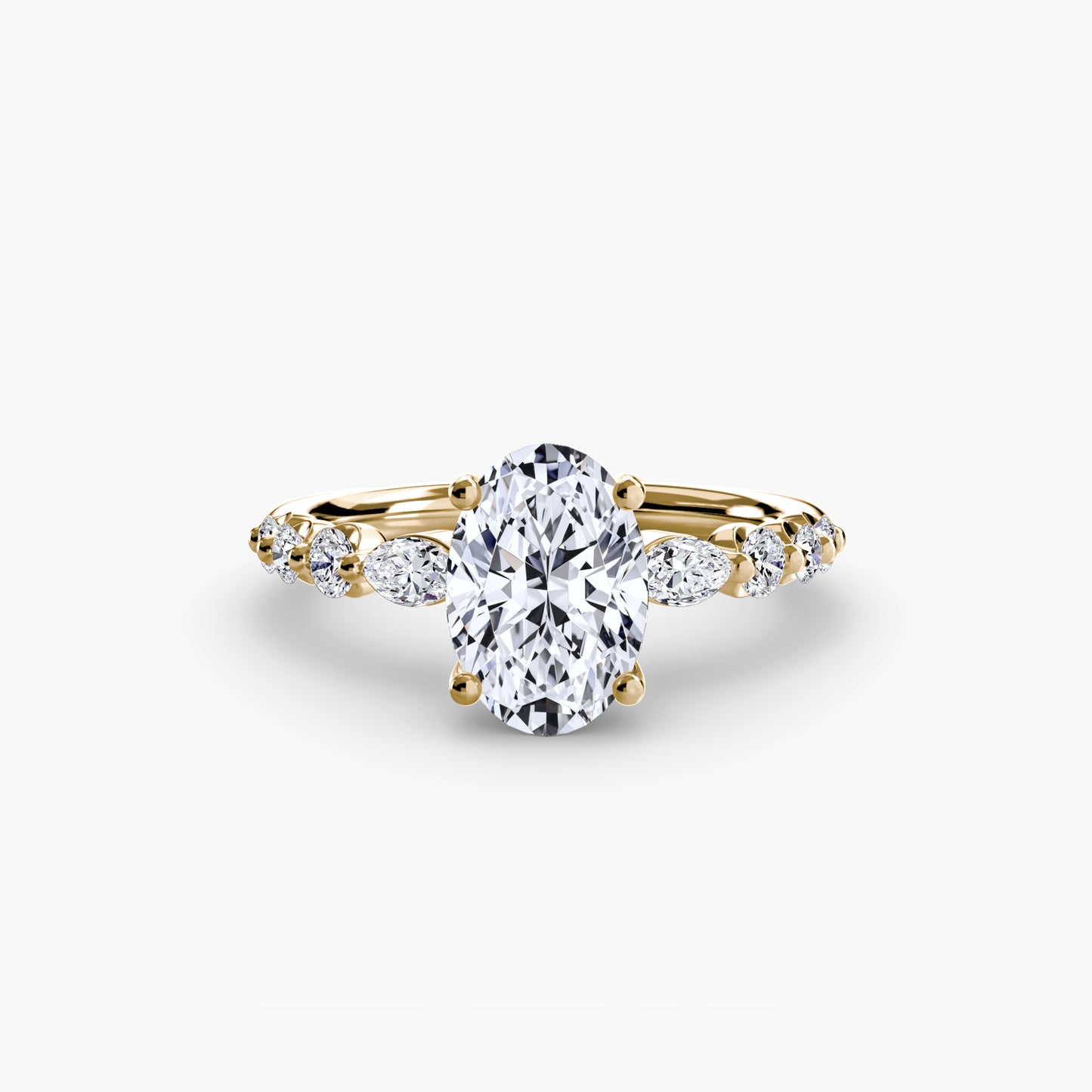 Tiered Accent Engagement Ring