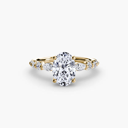 Tiered Accent Engagement Ring