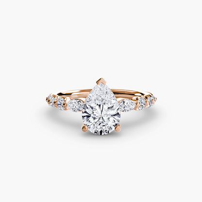 Tiered Accent Engagement Ring