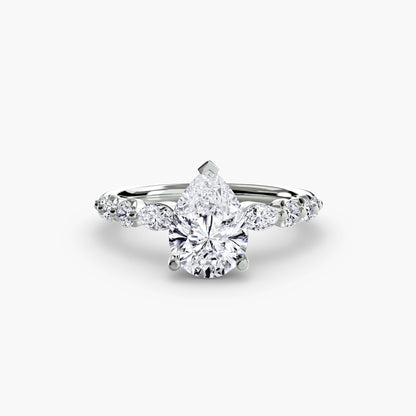 Tiered Accent Engagement Ring