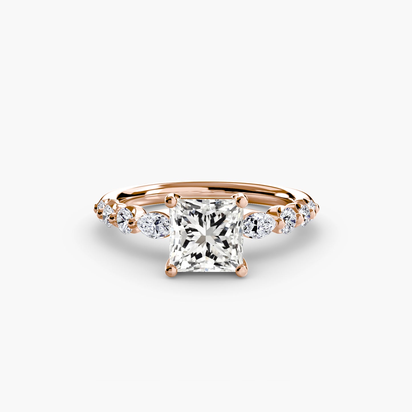 Tiered Accent Engagement Ring