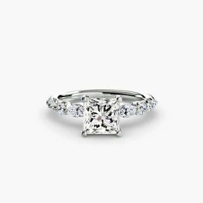 Tiered Accent Engagement Ring