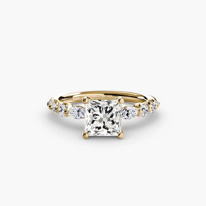Tiered Accent Engagement Ring
