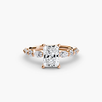 Tiered Accent Engagement Ring
