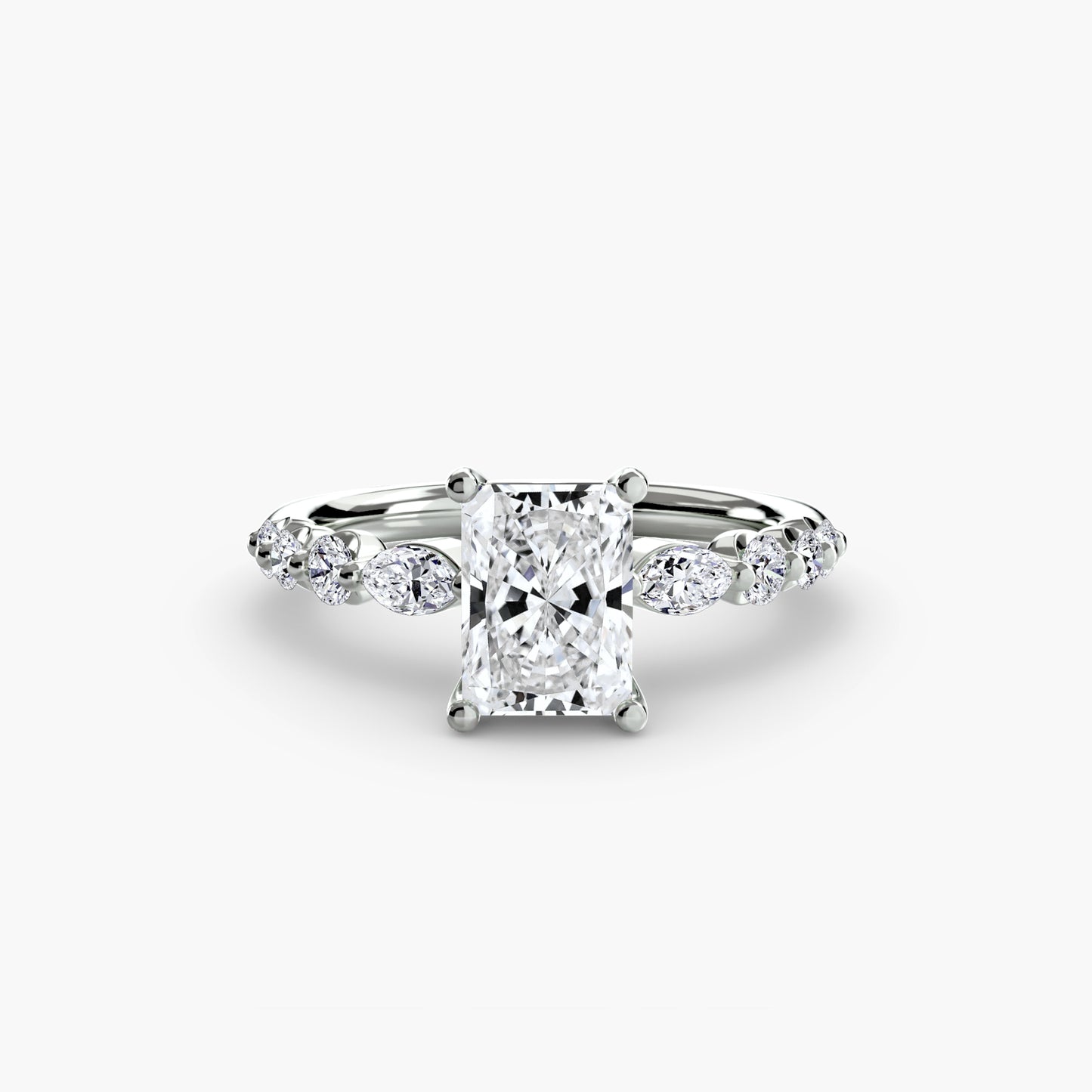 Tiered Accent Engagement Ring