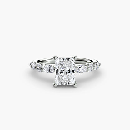 Tiered Accent Engagement Ring
