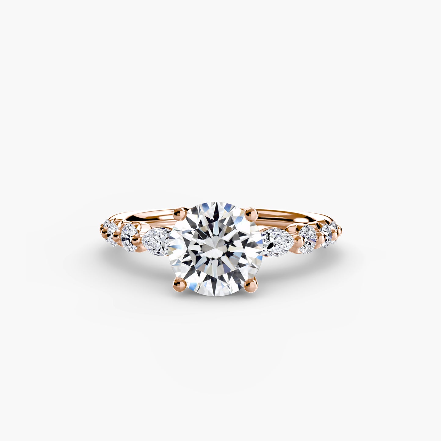Tiered Accent Engagement Ring