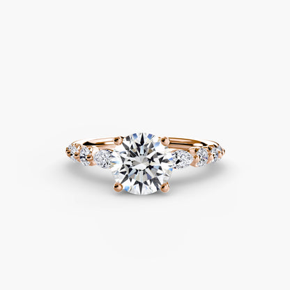 Tiered Accent Engagement Ring