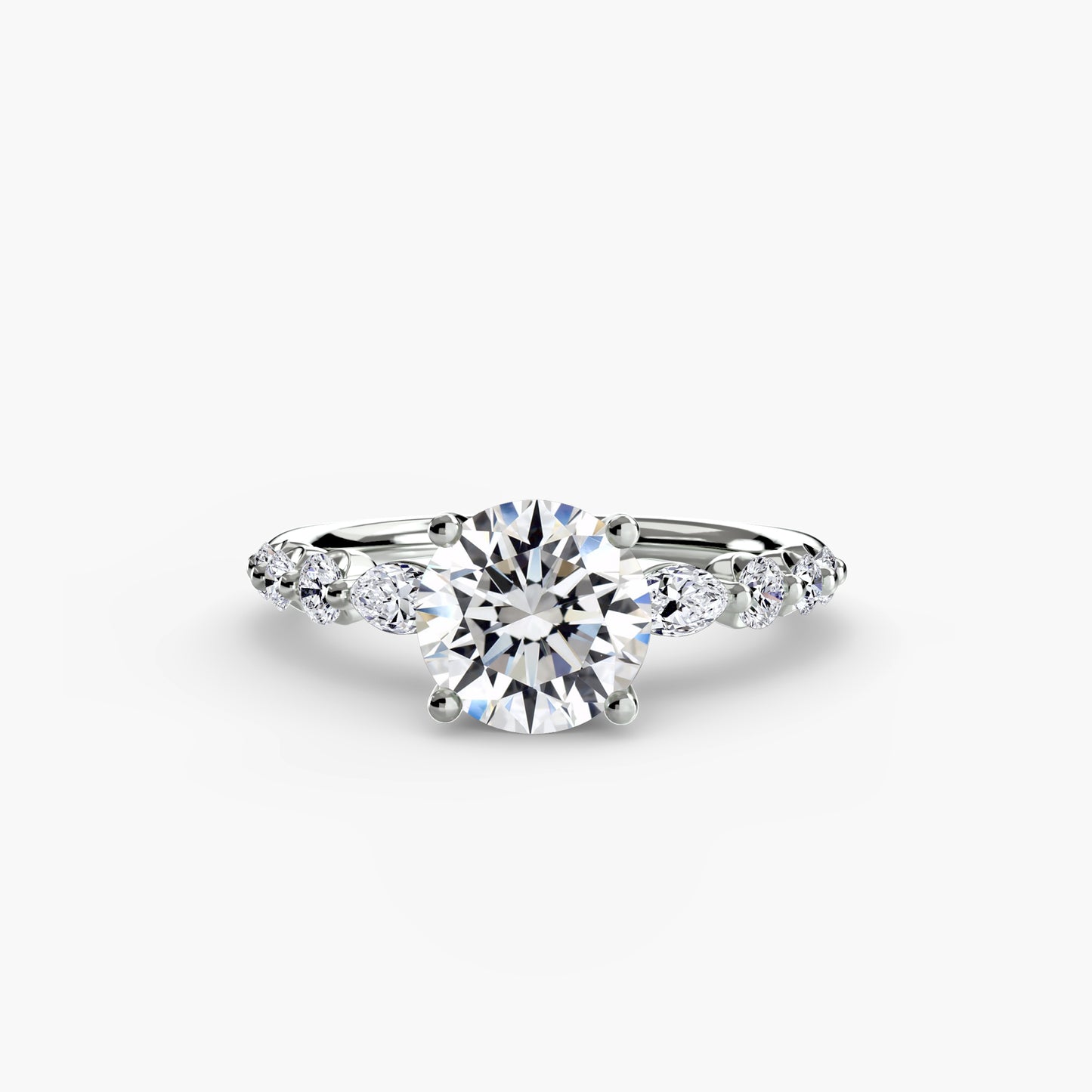 Tiered Accent Engagement Ring