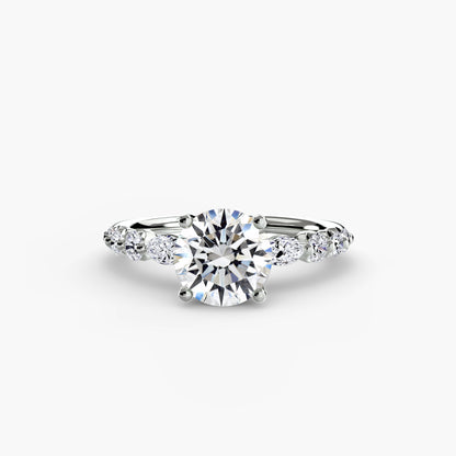 Tiered Accent Engagement Ring