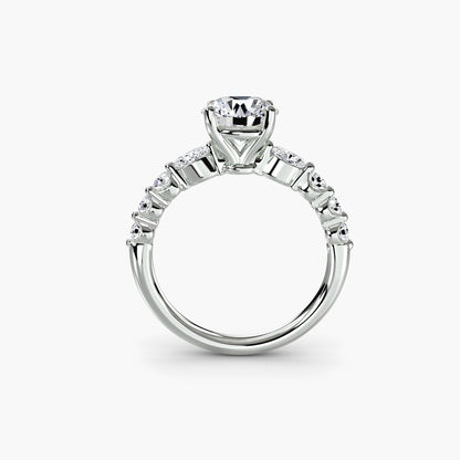 Tiered Accent Engagement Ring