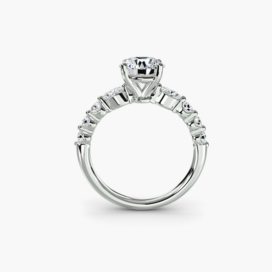 Tiered Accent Engagement Ring