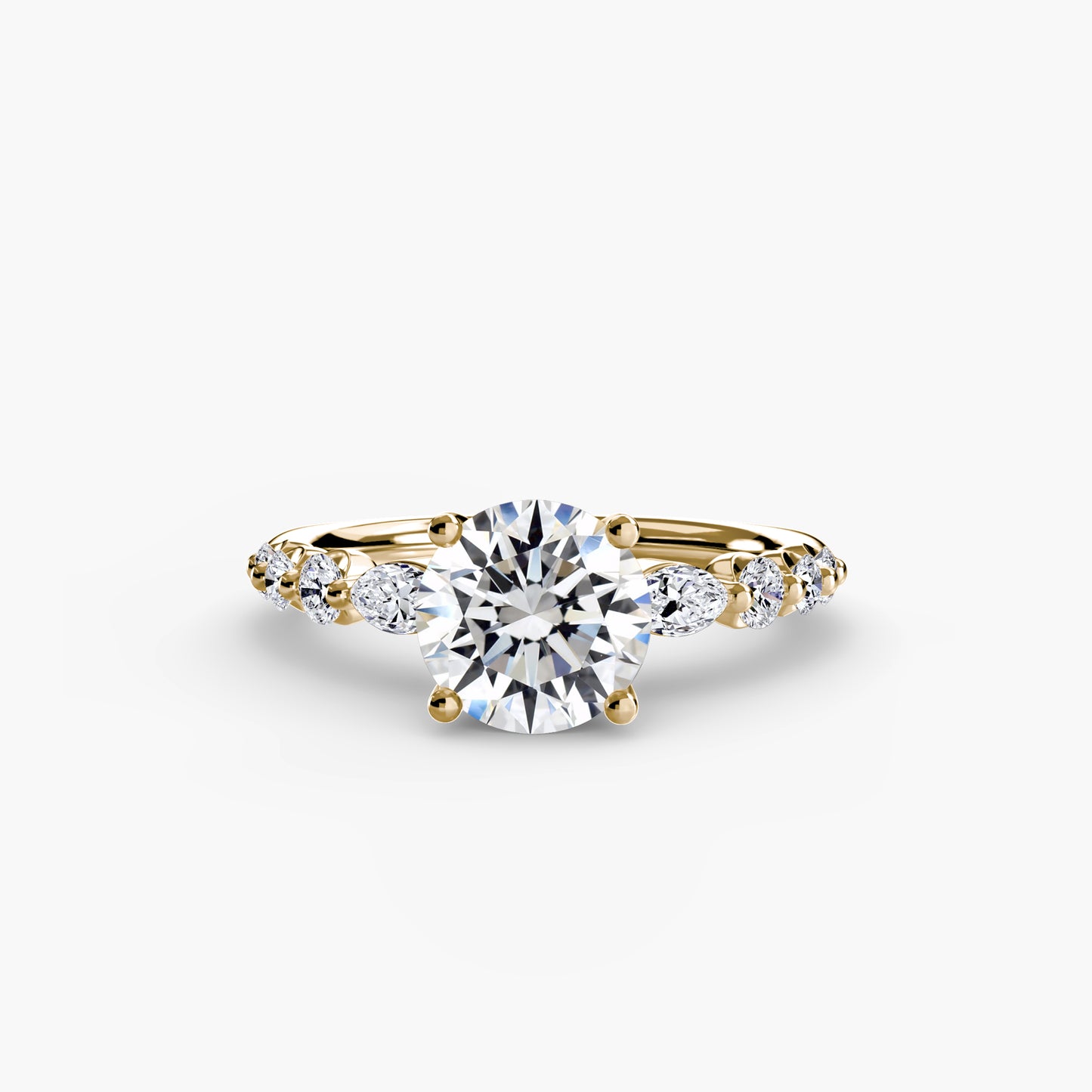 Tiered Accent Engagement Ring