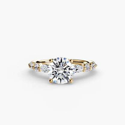 Tiered Accent Engagement Ring