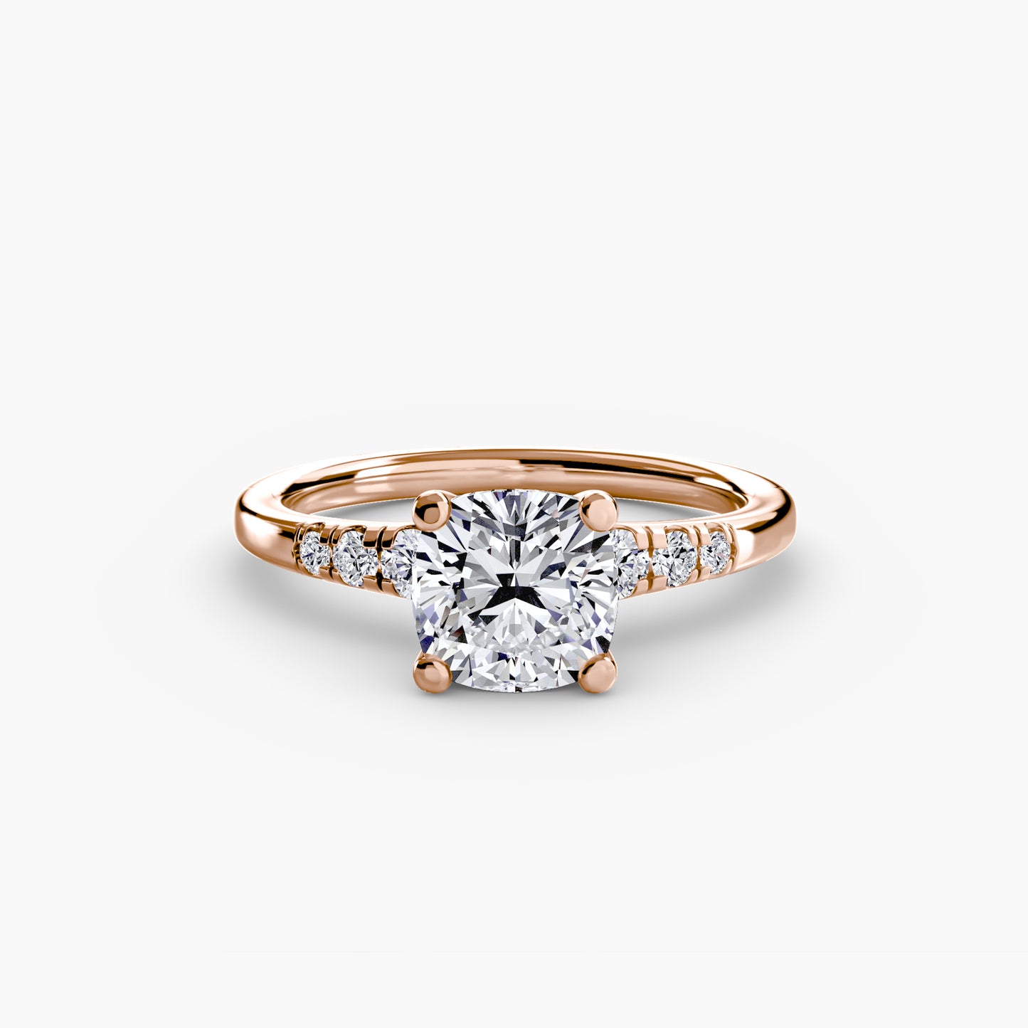 Solitaire Engagement Ring with Shoulder Accents