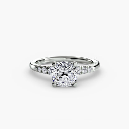 Solitaire Engagement Ring with Shoulder Accents