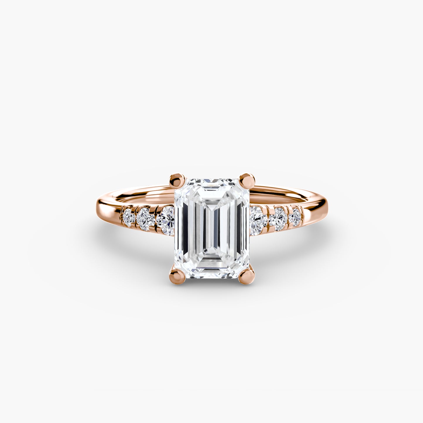 Solitaire Engagement Ring with Shoulder Accents