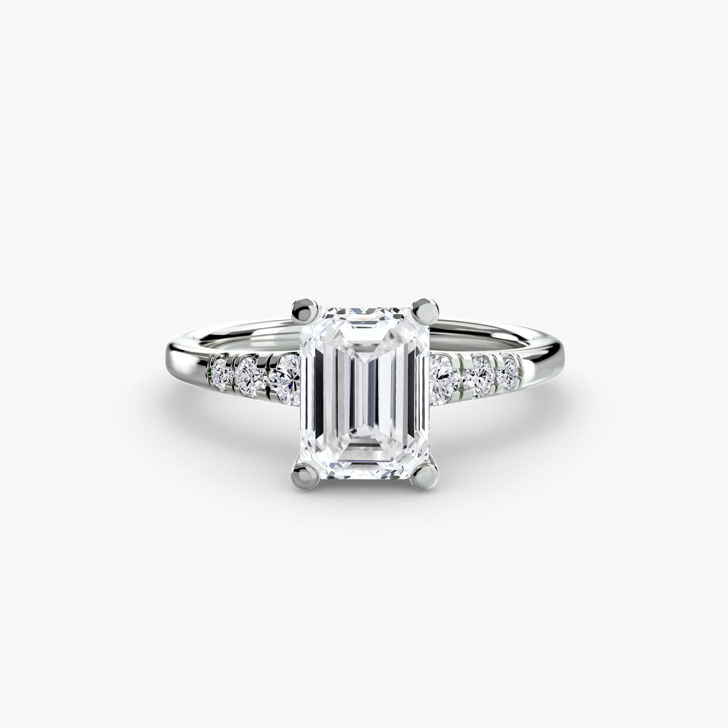 Solitaire Engagement Ring with Shoulder Accents