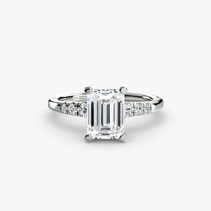 Solitaire Engagement Ring with Shoulder Accents