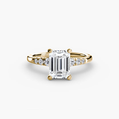 Solitaire Engagement Ring with Shoulder Accents